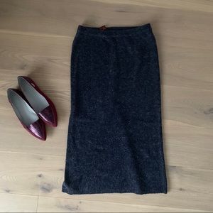 Vintage silk angora knit skirt